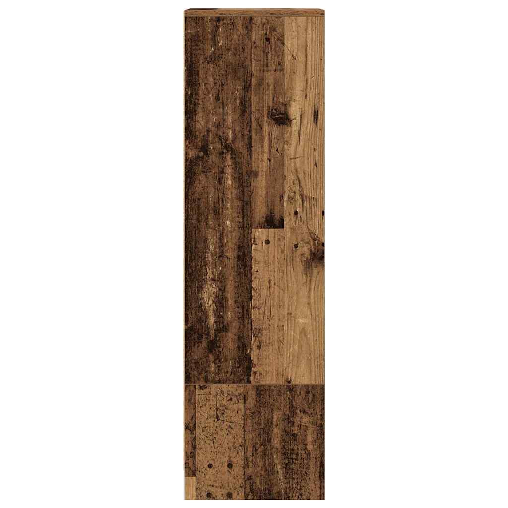 antik fa színű szerelt fa magasszekrény 29,5x34x119,5 cm