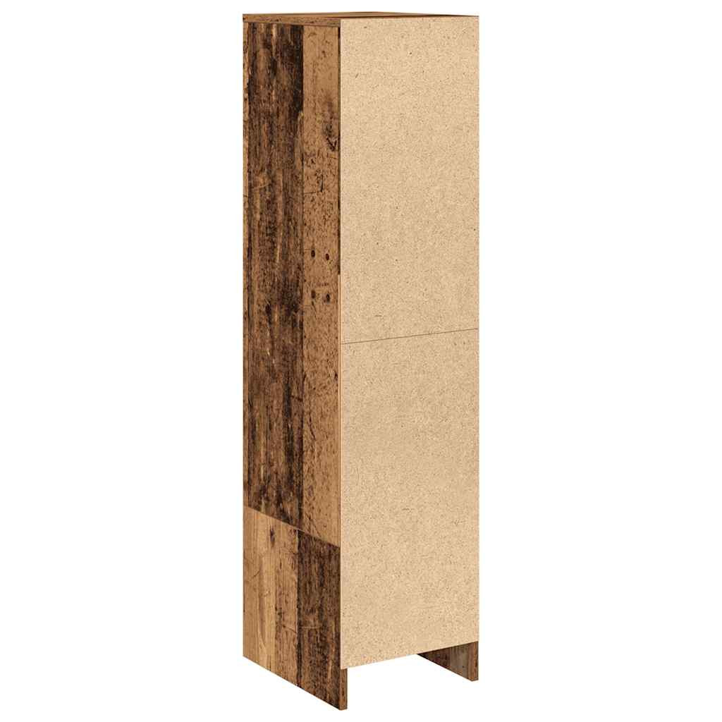 antik fa színű szerelt fa magasszekrény 29,5x34x119,5 cm