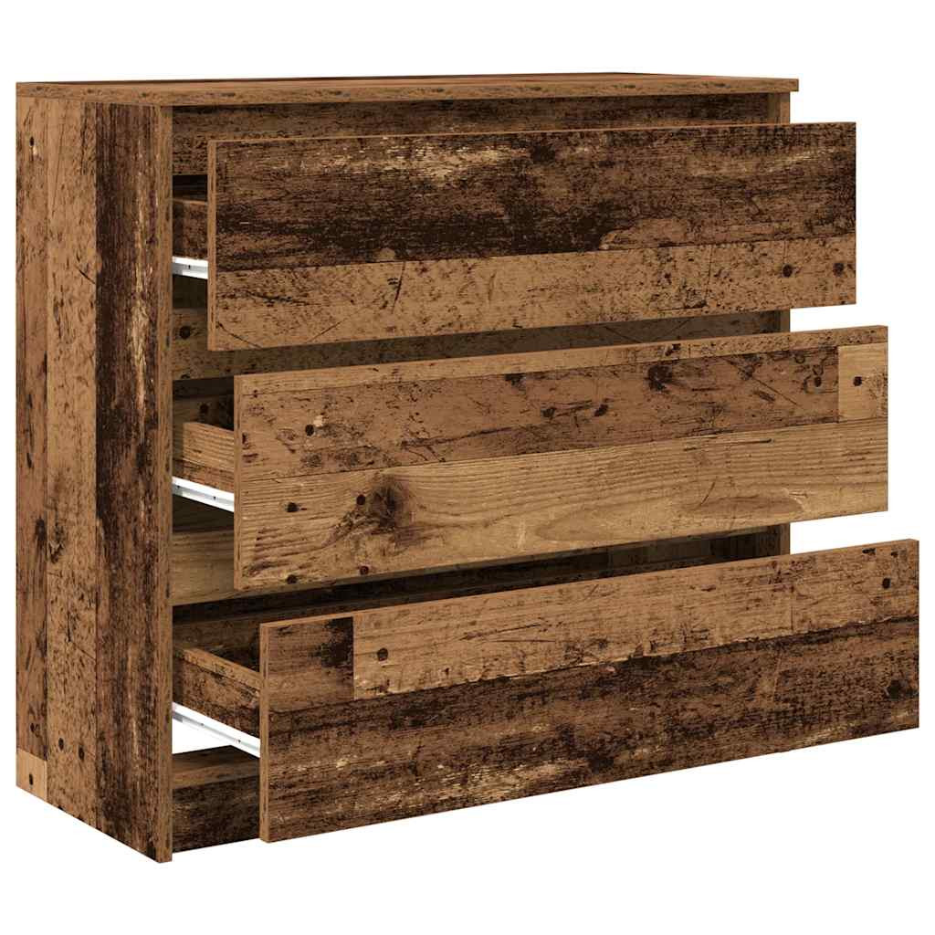 antik fa szerelt fa tálalószekrény 80x35x76 cm