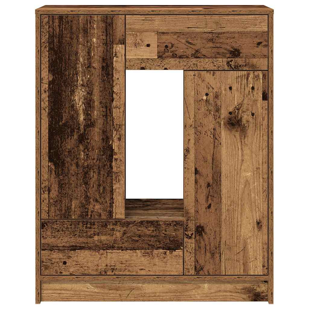 antik fa komód fiókokkal és ajtókkal 73x31x90 cm