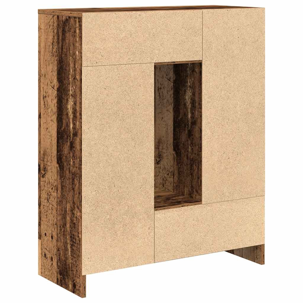 antik fa komód fiókokkal és ajtókkal 73x31x90 cm