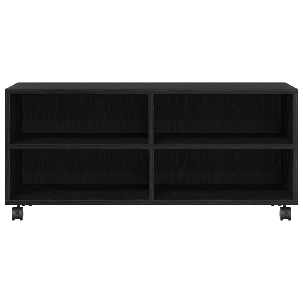TV Szekrény Fekete 90x35x35 cm Mérnöki Fa