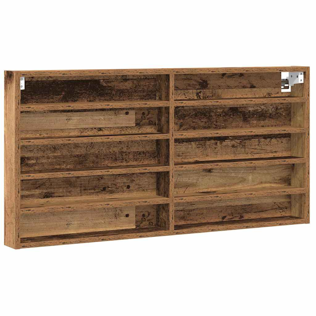 Kiállító szekrény polcokkal Öreg fa 100 x 8,5 x 50 cm Faanyag