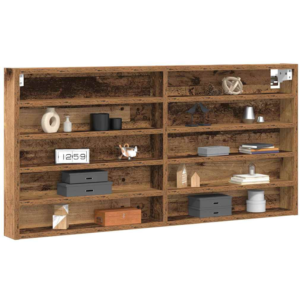 Kiállító szekrény polcokkal Öreg fa 100 x 8,5 x 50 cm Faanyag