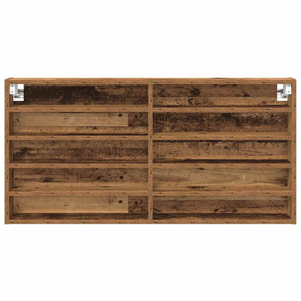 Kiállító szekrény polcokkal Öreg fa 100 x 8,5 x 50 cm Faanyag