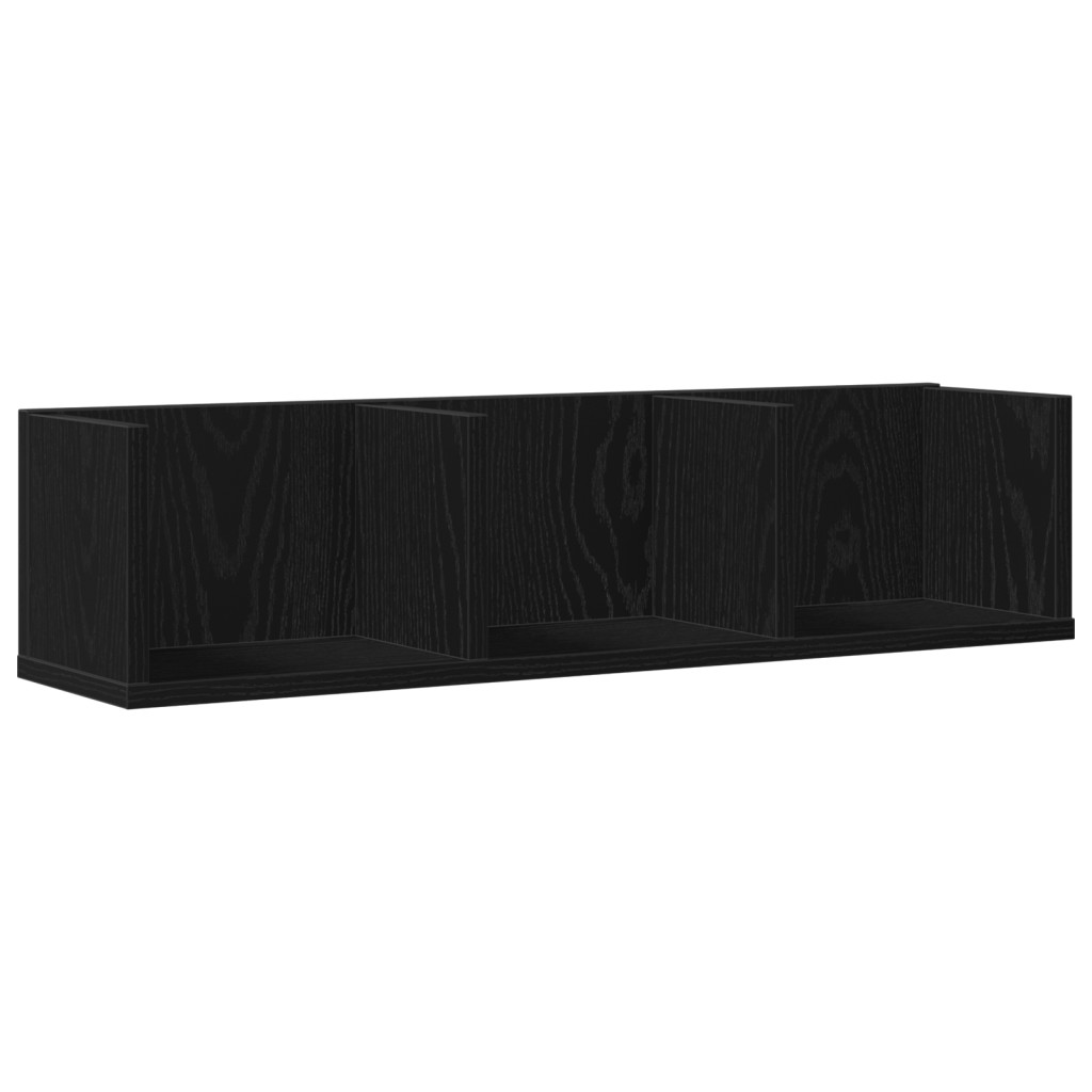 CD Falipolc Fekete Tölgy 75x18x18 cm Mérnöki Fa