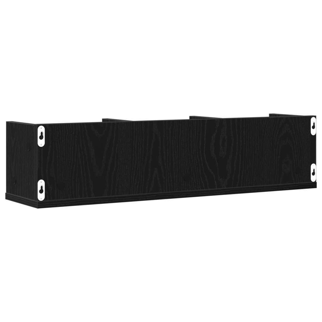 CD Falipolc Fekete Tölgy 75x18x18 cm Mérnöki Fa