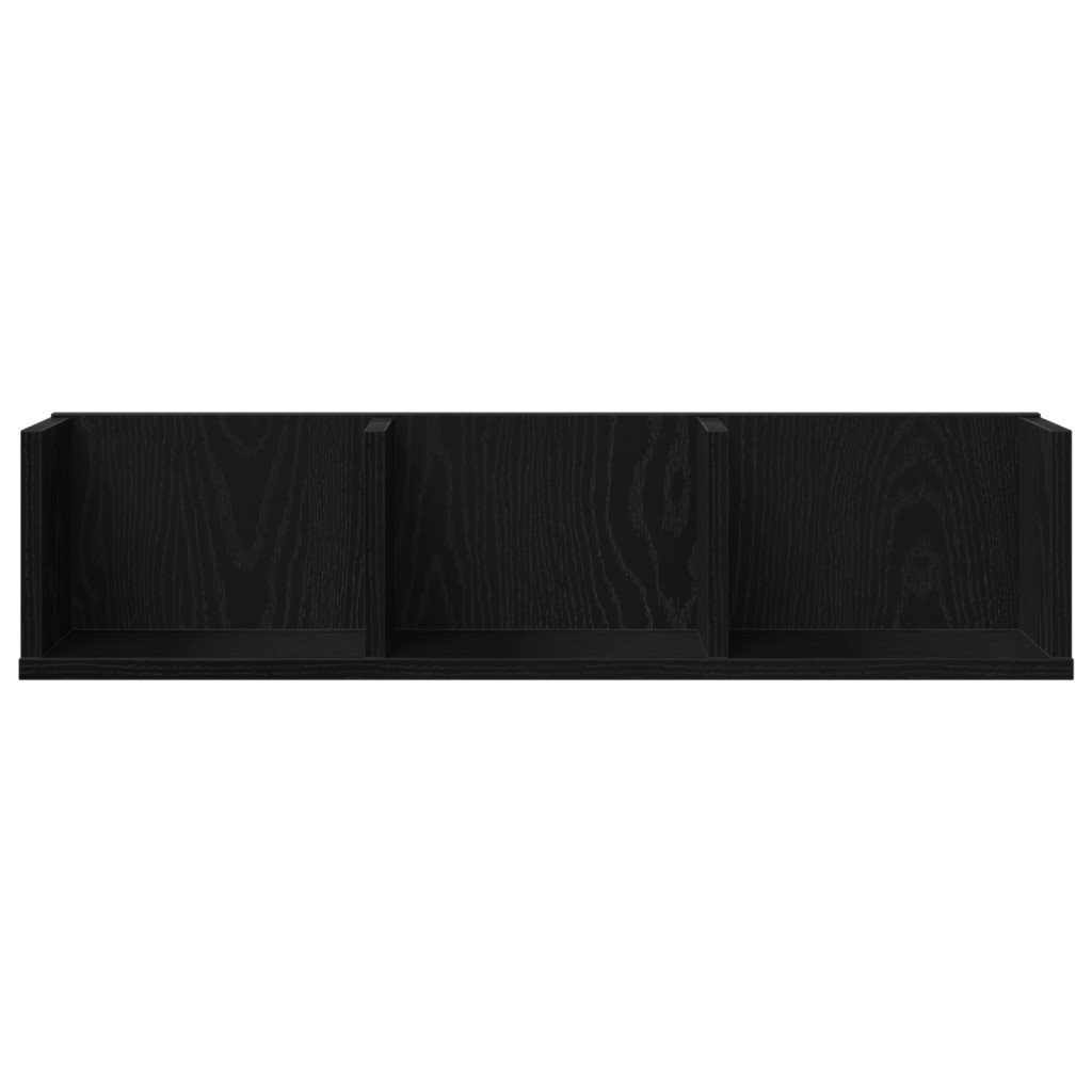 CD Falipolc Fekete Tölgy 75x18x18 cm Mérnöki Fa