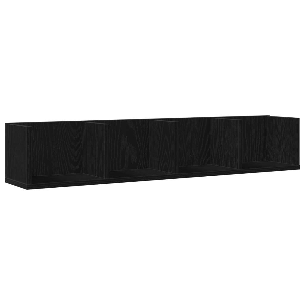 CD Falipolc Fekete Tölgy 100x18x18 cm Mérnöki Fa