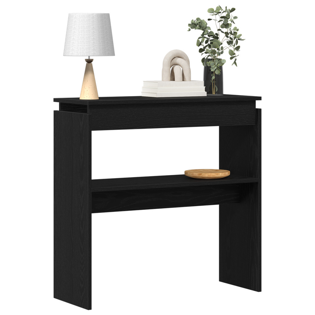 Fekete Tölgy Konzolasztal 80x30x80 cm Mérnöki Fa