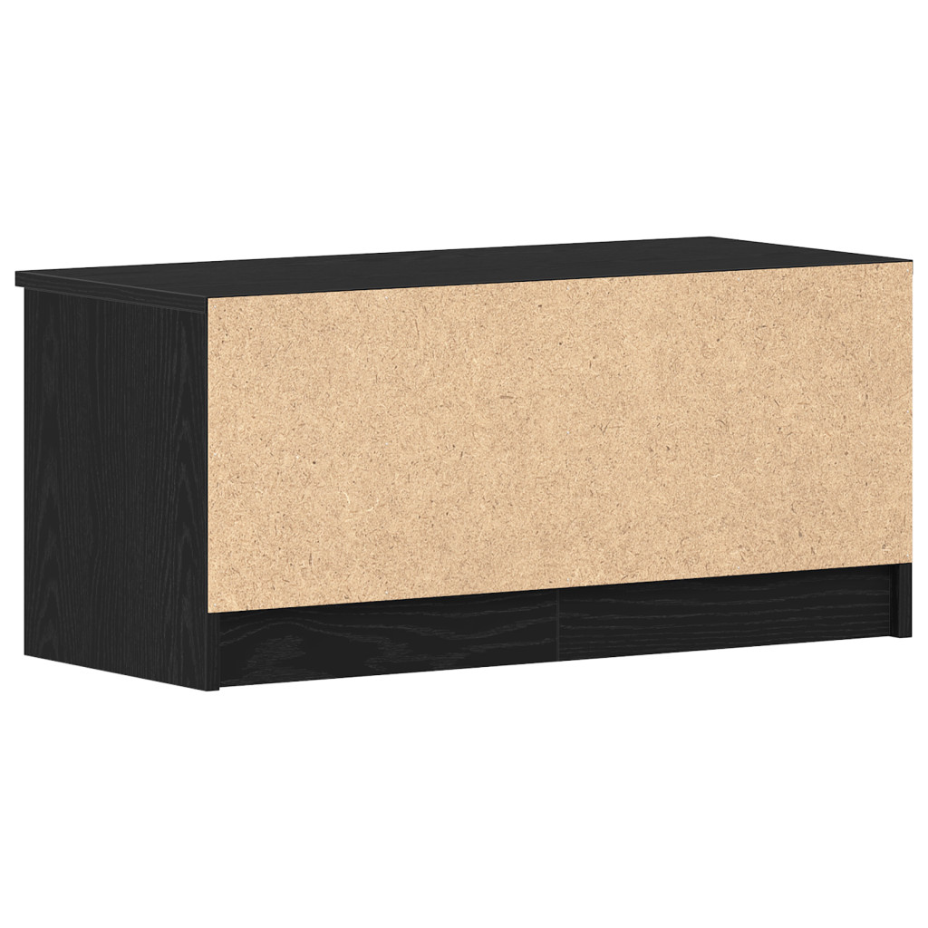 TV Szekrény 2 db Fekete Tölgy 80x35x36,5 cm Feltárt Fa
