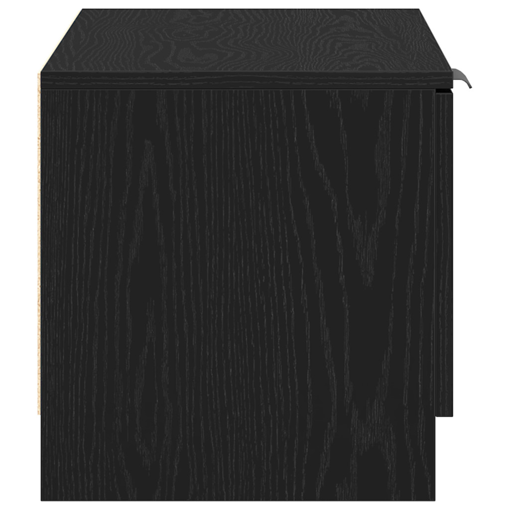 TV Szekrény 2 db Fekete Tölgy 80x35x36,5 cm Feltárt Fa