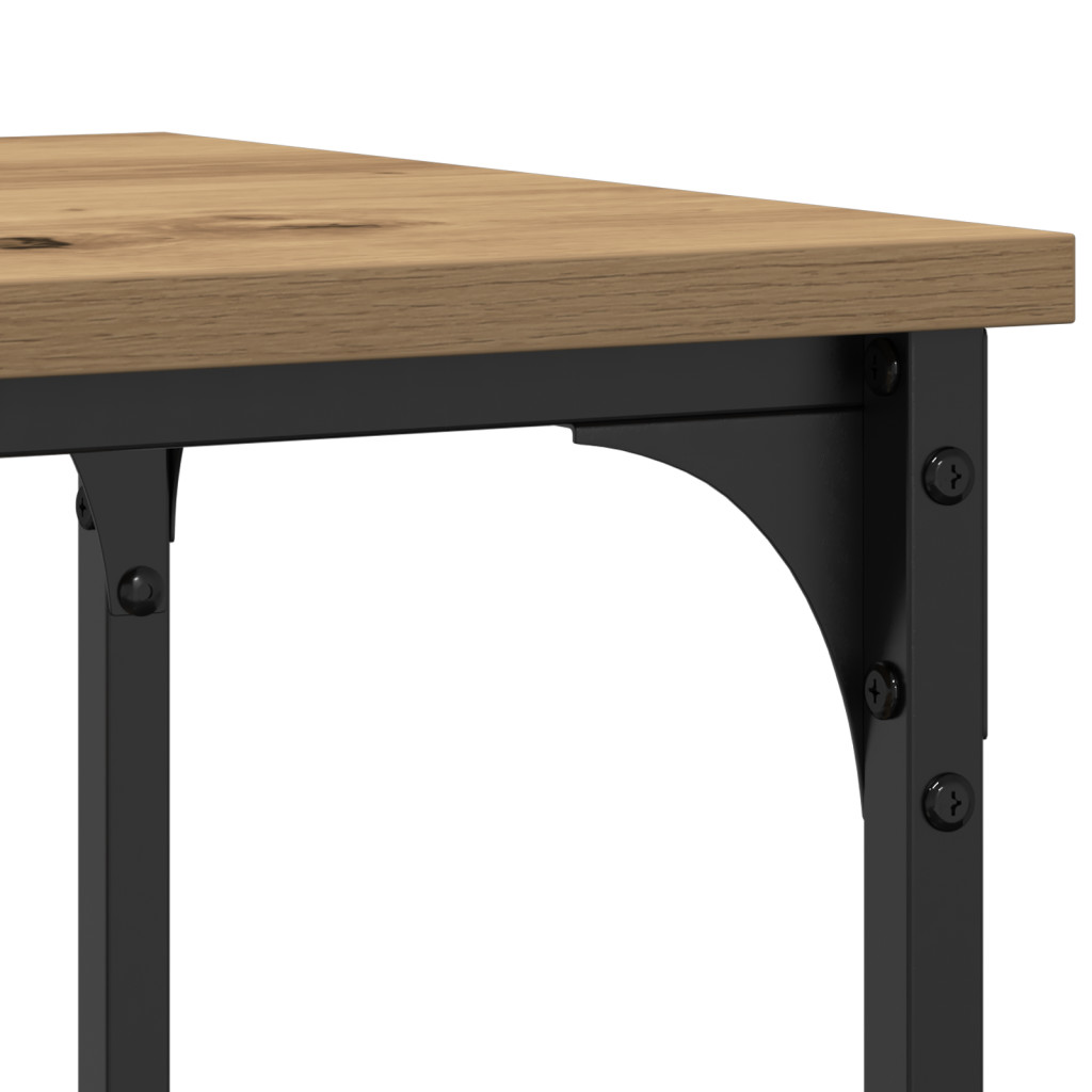 Konzolasztal Mesteri Tölgy 100x35x75 cm Műanyag Fa és Acél