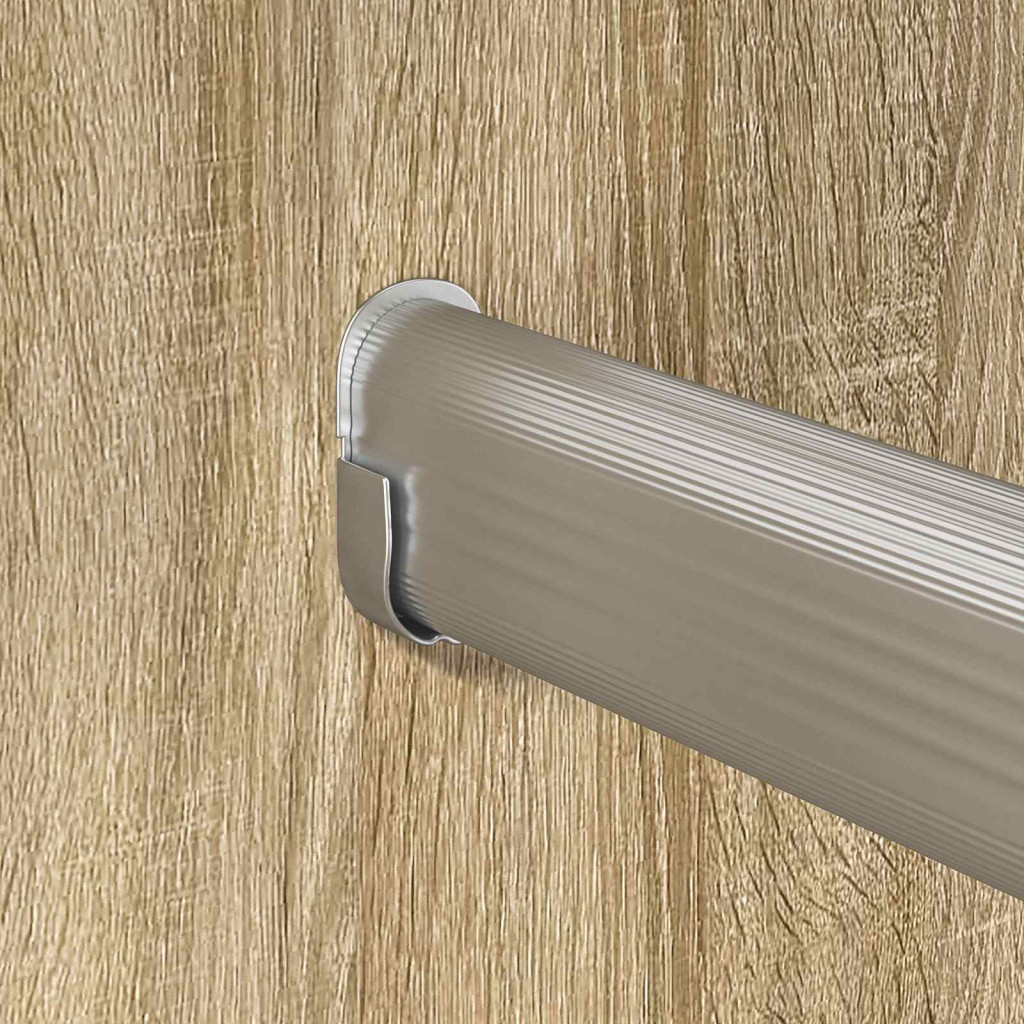 Szekrény rúd 12 pcs Ezüst 764 x 15 x 29 mm Alumínium ötvözet