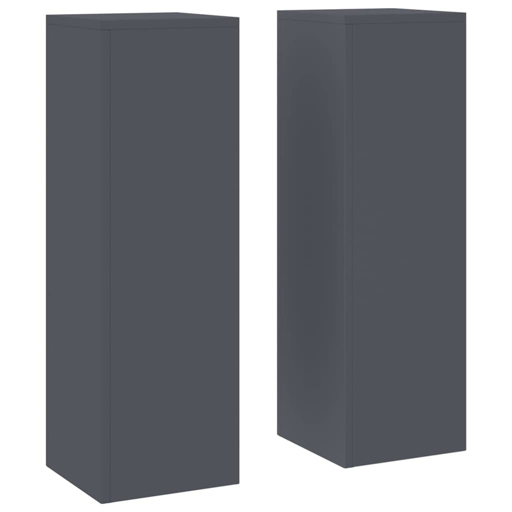 Növényállványok 2 pcs Antracit 24 x 24 x 75 cm Acél