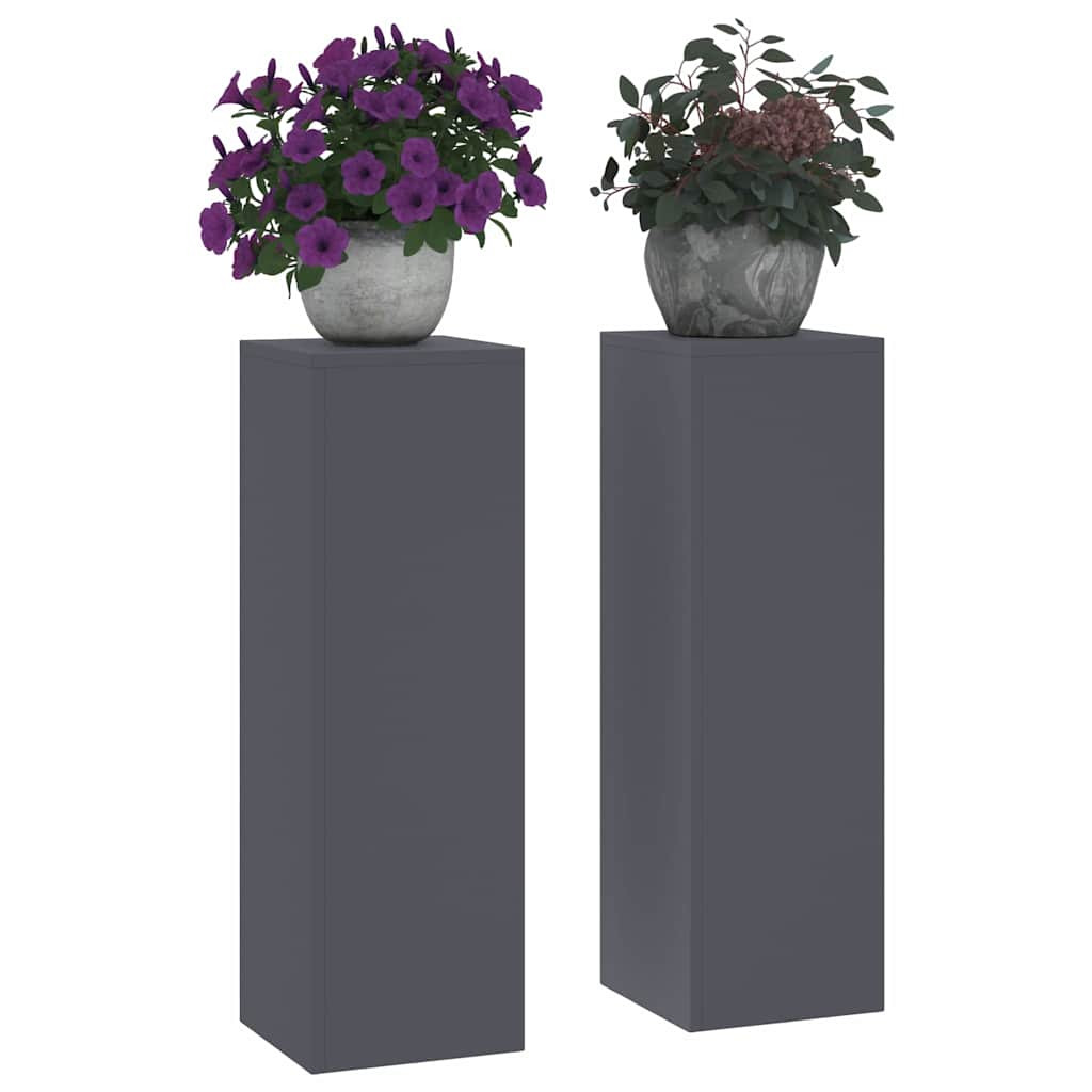 Növényállványok 2 pcs Antracit 24 x 24 x 75 cm Acél
