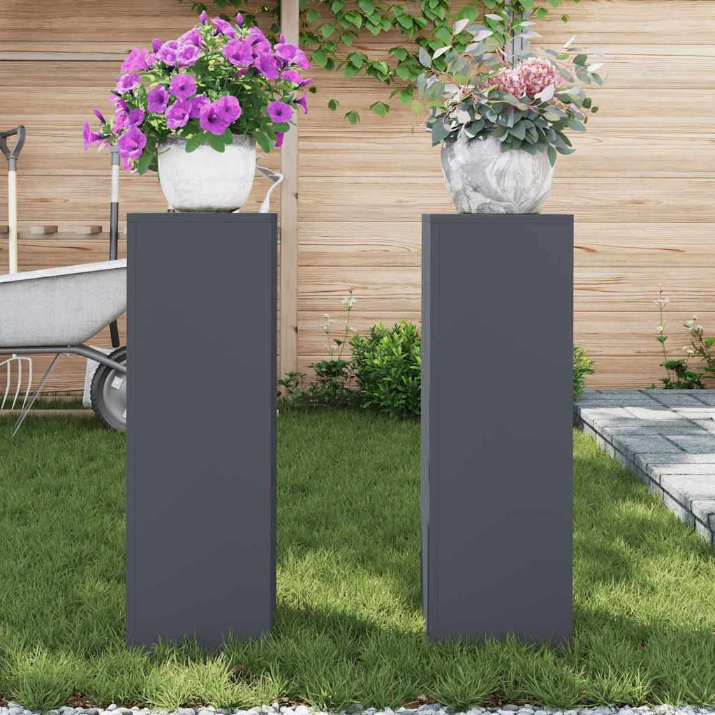 Növényállványok 2 pcs Antracit 24 x 24 x 75 cm Acél