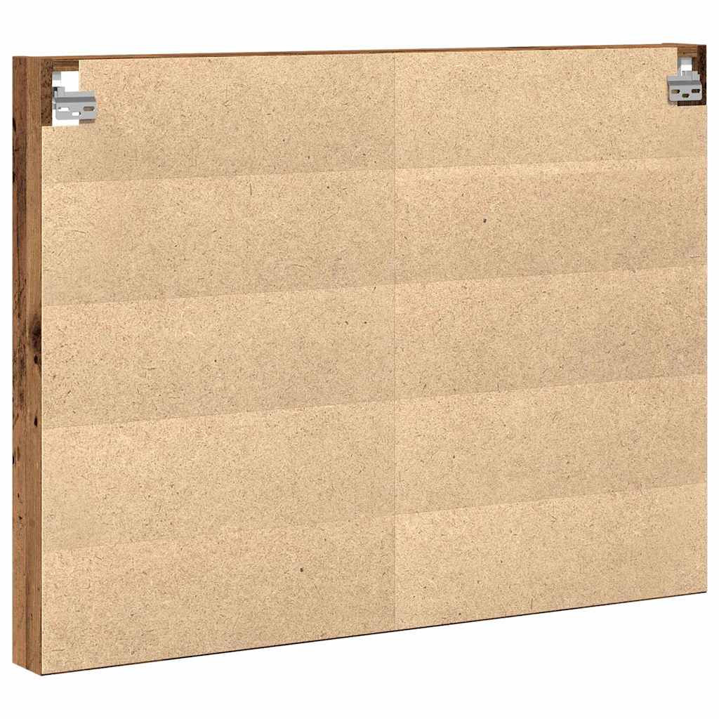 Kiállító szekrény polcokkal Öreg fa 100 x 8,5 x 75 cm Faanyag
