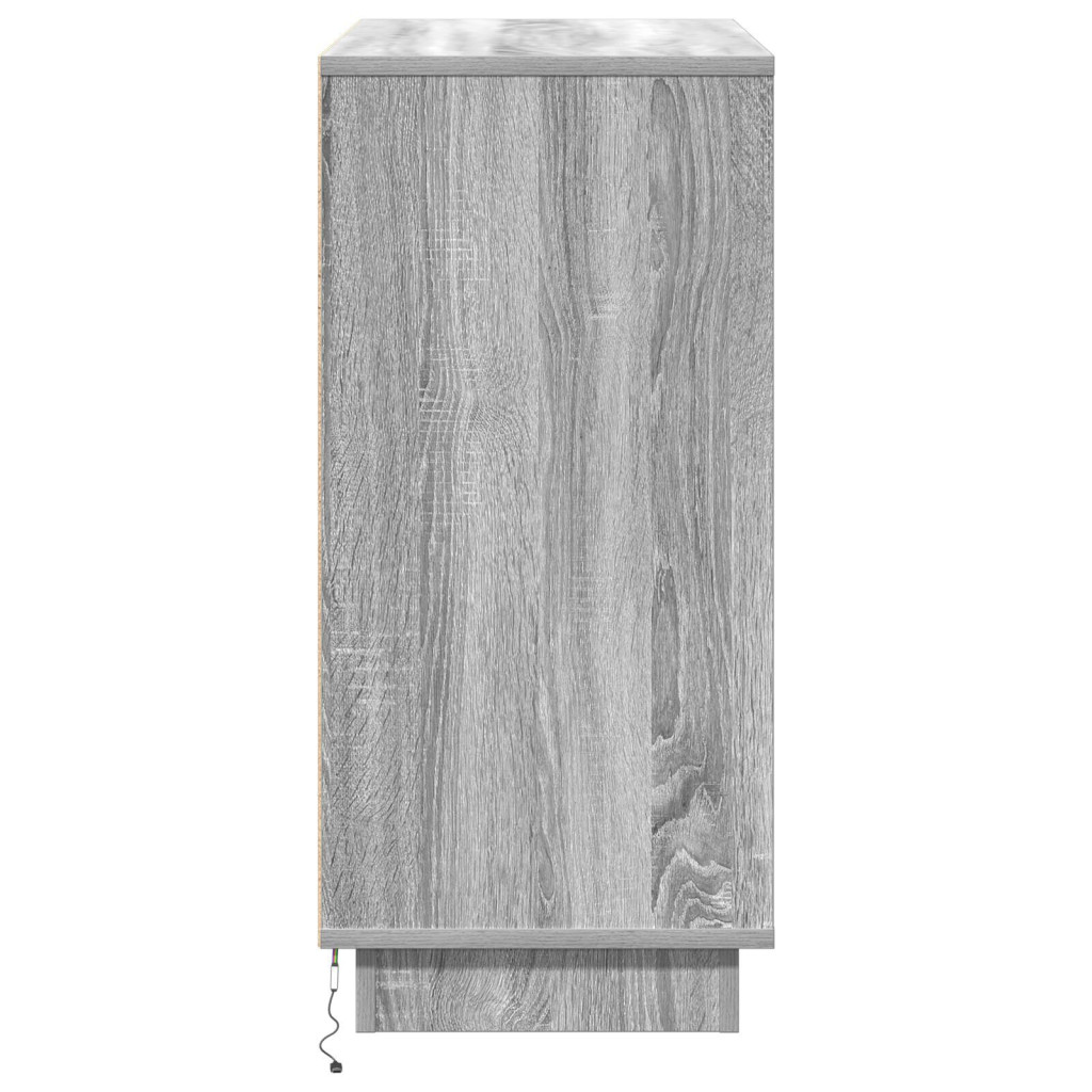 LED-es szekrény Szürke Sonoma 71x34,5x75 cm Mérnöki fa