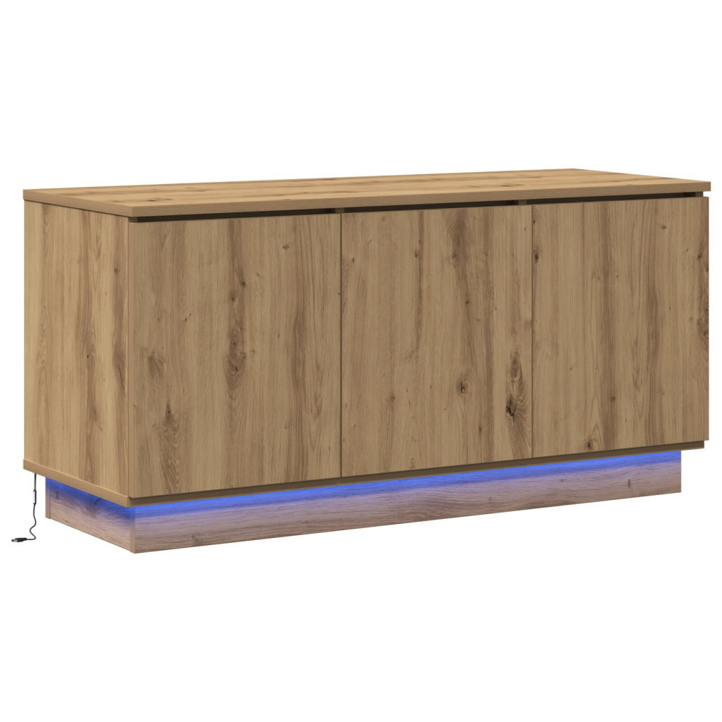 TV Szekrény Tölgyfa 100x38x49 cm Szerelt Fa