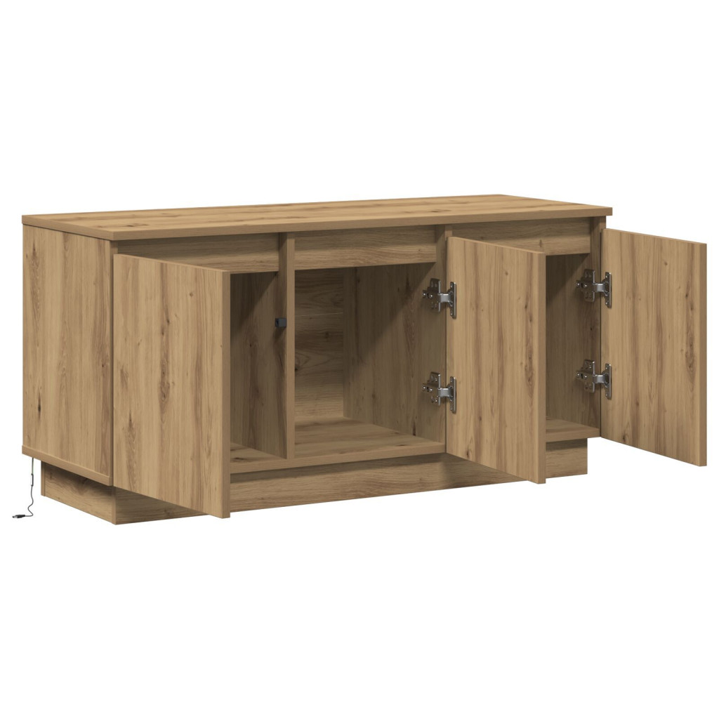TV Szekrény Tölgyfa 100x38x49 cm Szerelt Fa