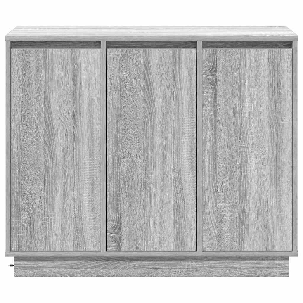 LED tálaló Szürke Sonoma 90 x 32 x 75 cm Faanyag