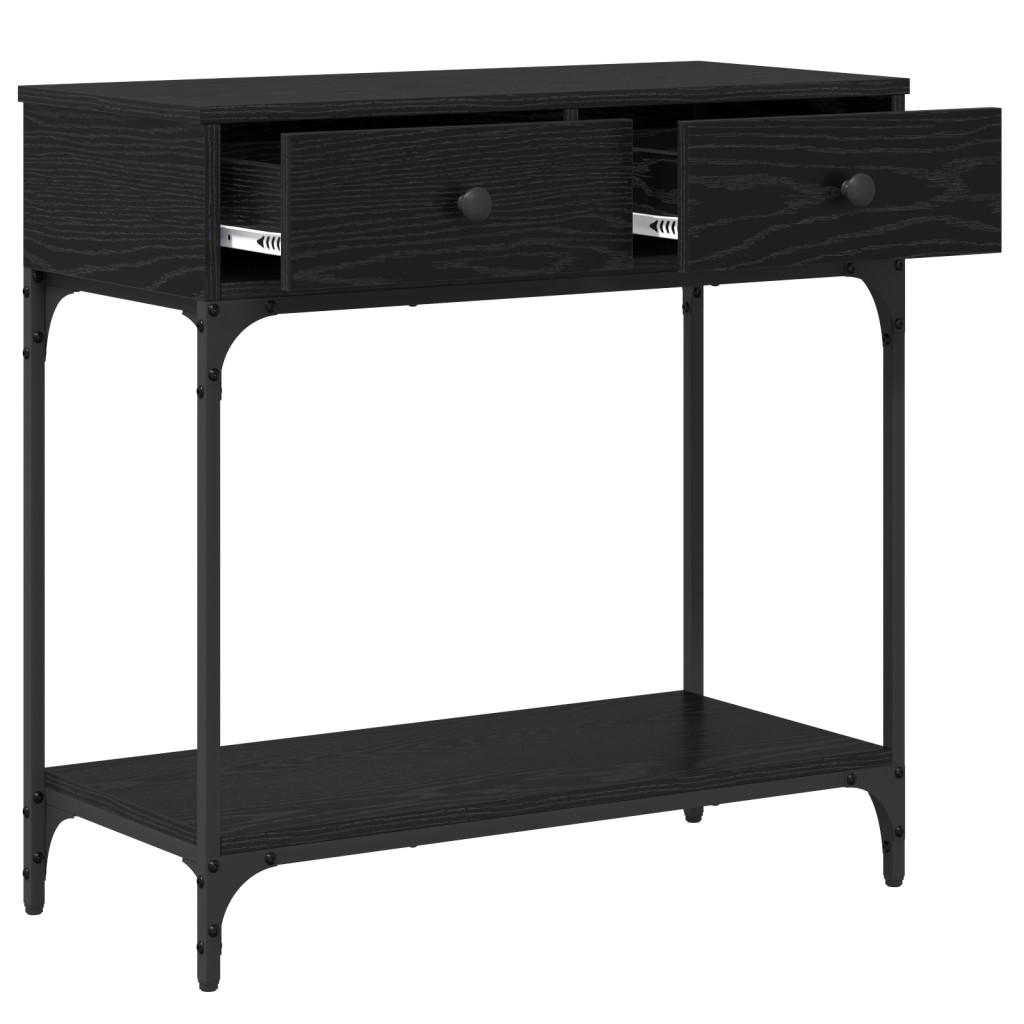 Konzolasztal Fekete tölgy 75x34.5x75 cm Mérnöki fa