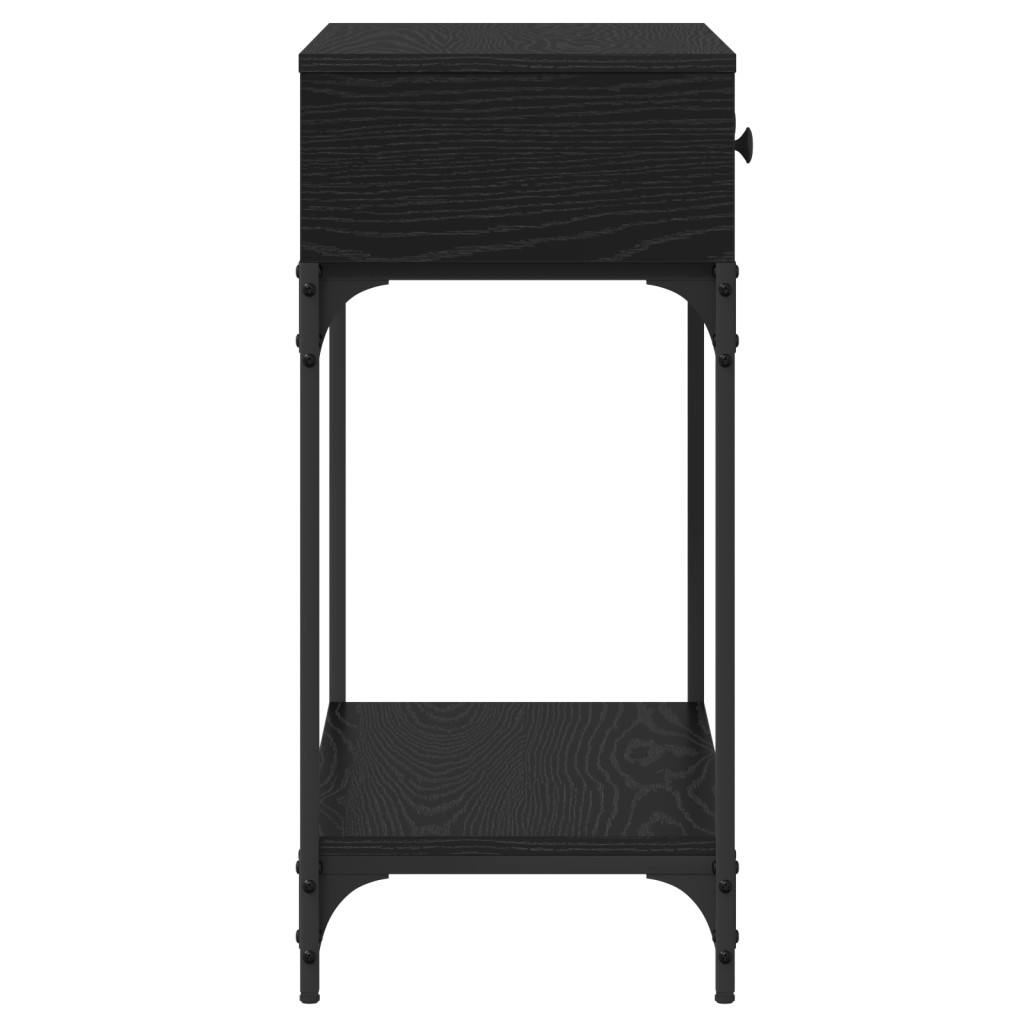 Konzolasztal Fekete tölgy 75x34.5x75 cm Mérnöki fa