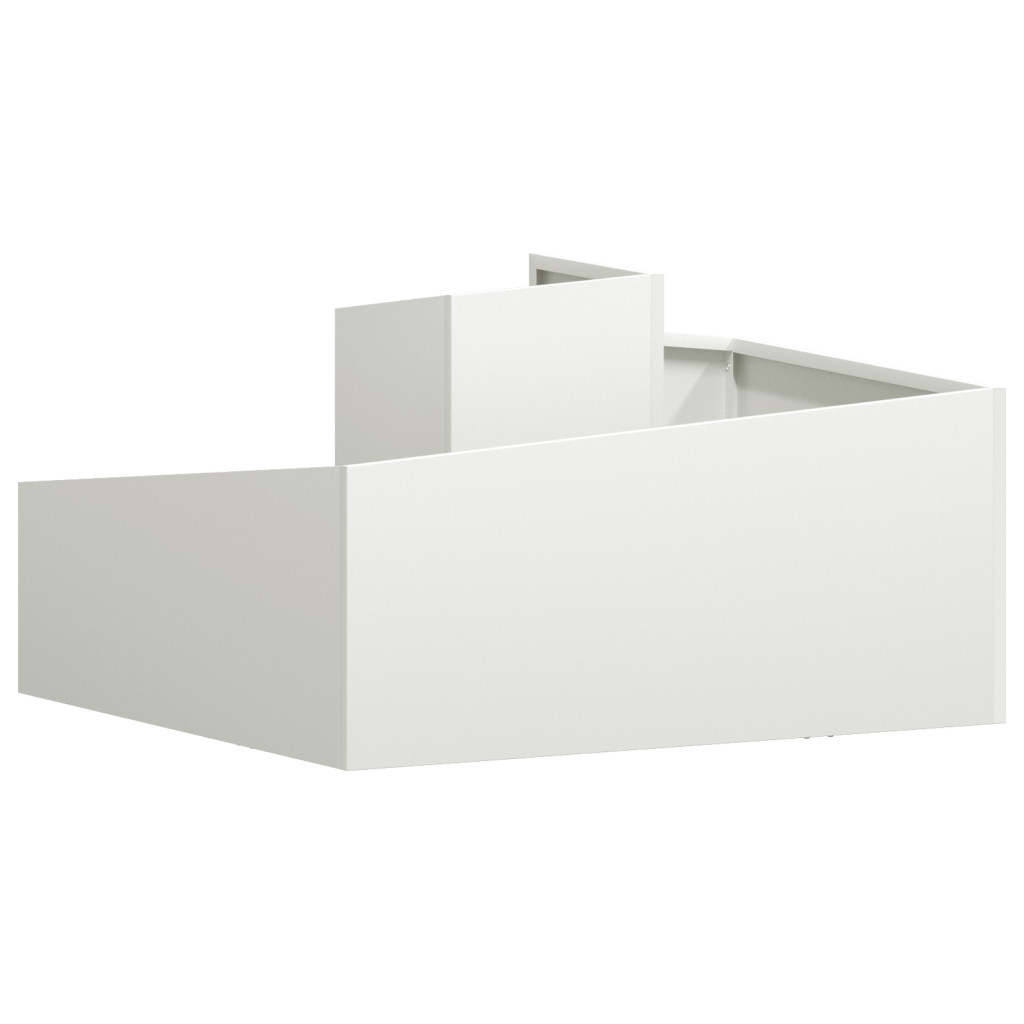Fehér Cserép 80x80x50 cm Hidegen hengerelt Acél