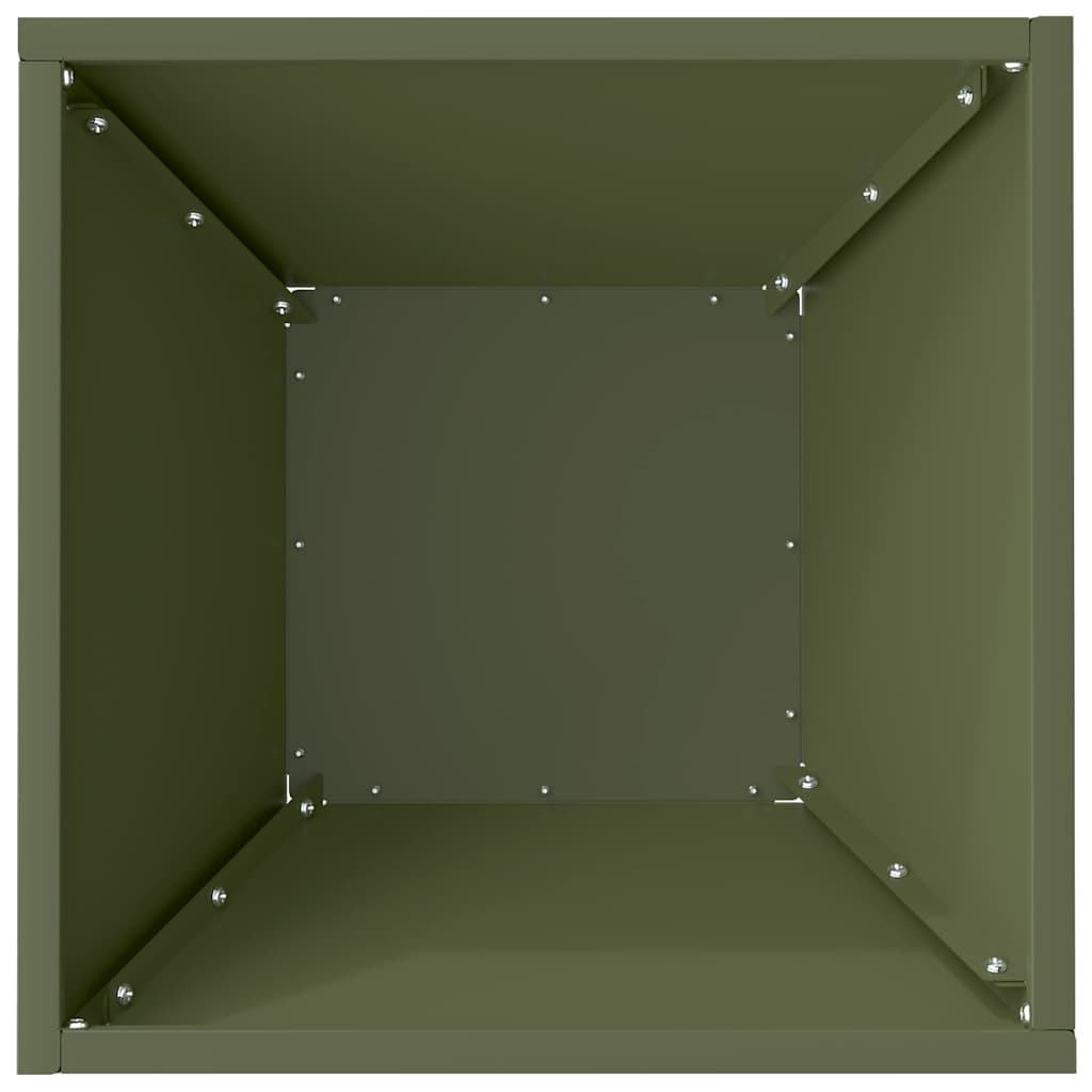 Kerti Tál Ültető 5 pcs Oliva zöld 35 x 35 x 15 cm Acél