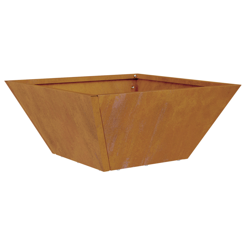 Fém virágcserép Időjárásálló acél 35 x 35 x 15 cm Tartós