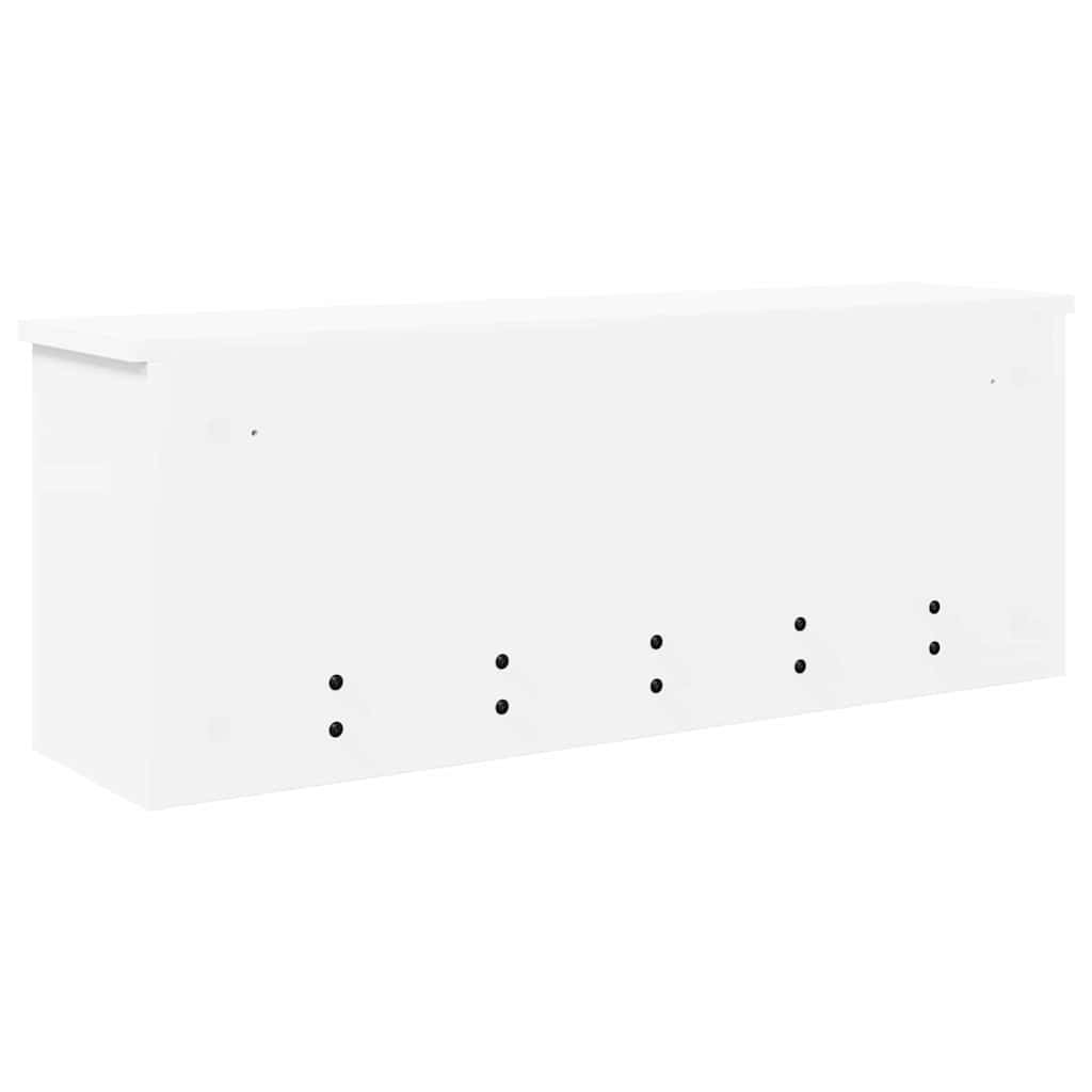Fali Kabáthorog polcokkal ajtóval Fehér 80 x 20 x 30 cm Faanyag