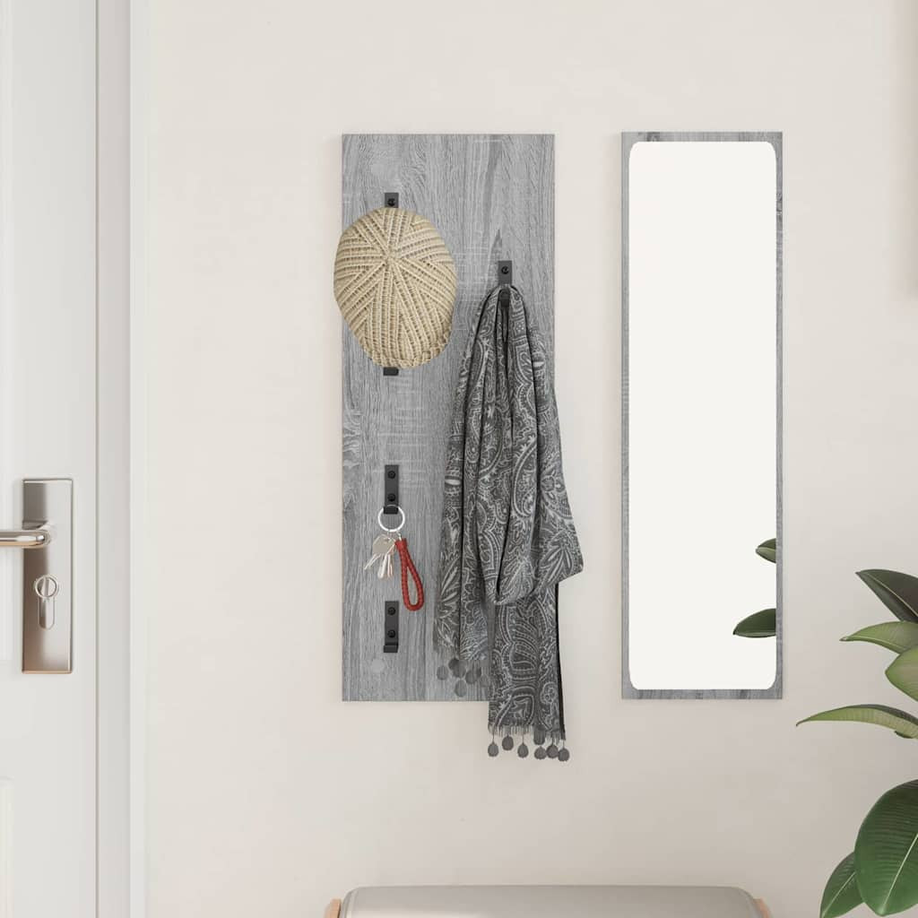 Fali Kabáthorog Szürke sonoma 30 x 1.5 x 80 cm Faanyag