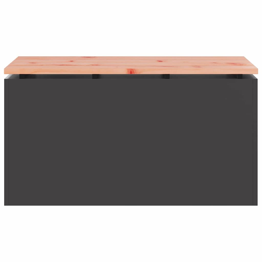 Kerti pad Fekete 80 x 40 x 43 cm Acél