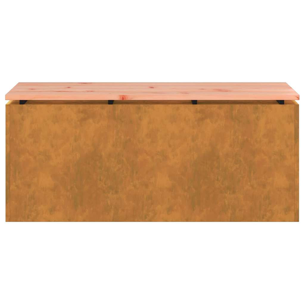 Kerti pad Rozsdás 100 x 40 x 43 cm időjárásálló acél