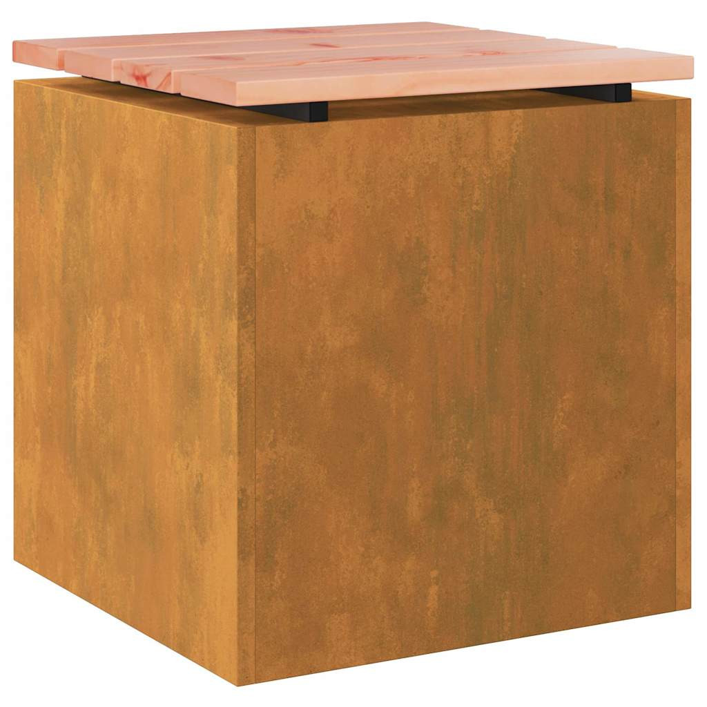 Kerti pad Rozsdás 40 x 40 x 43 cm időjárásálló acél