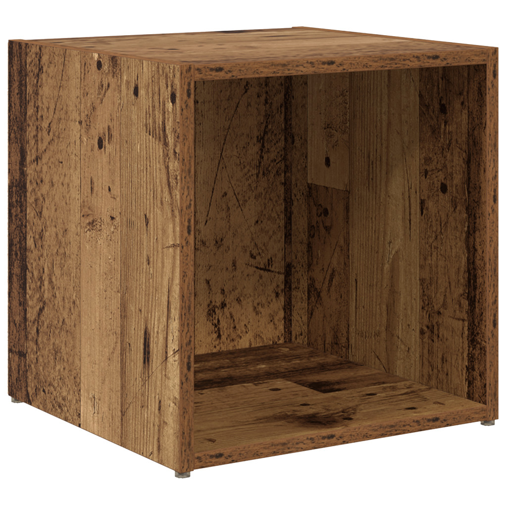 TV szekrények - 4 db régi fa - 37 x 35 x 37 cm - Mérnöki fa