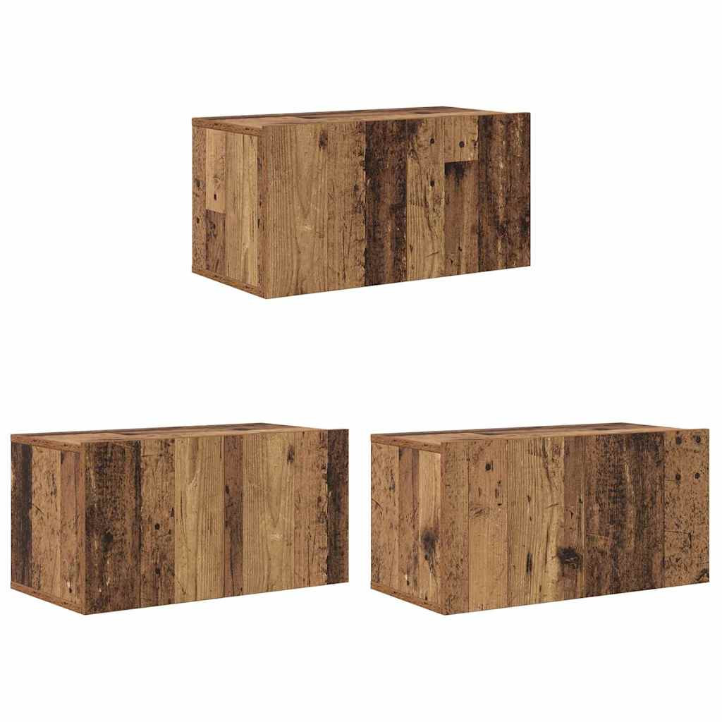 TV szekrény 3 pcs Barna 60 x 30 x 30 cm Faanyag