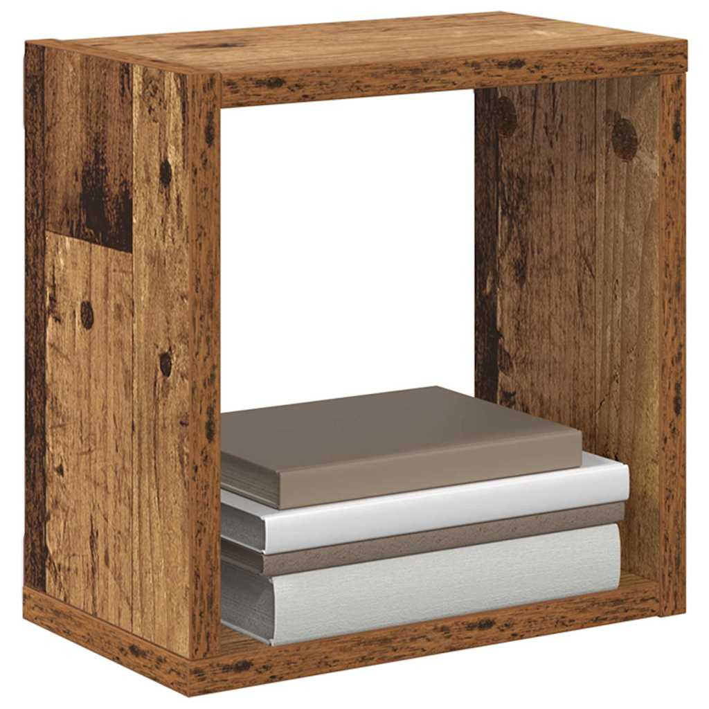 Fali Polcok polcokkal 2 pcs Régi fa 26 x 15 x 26 cm Faanyag