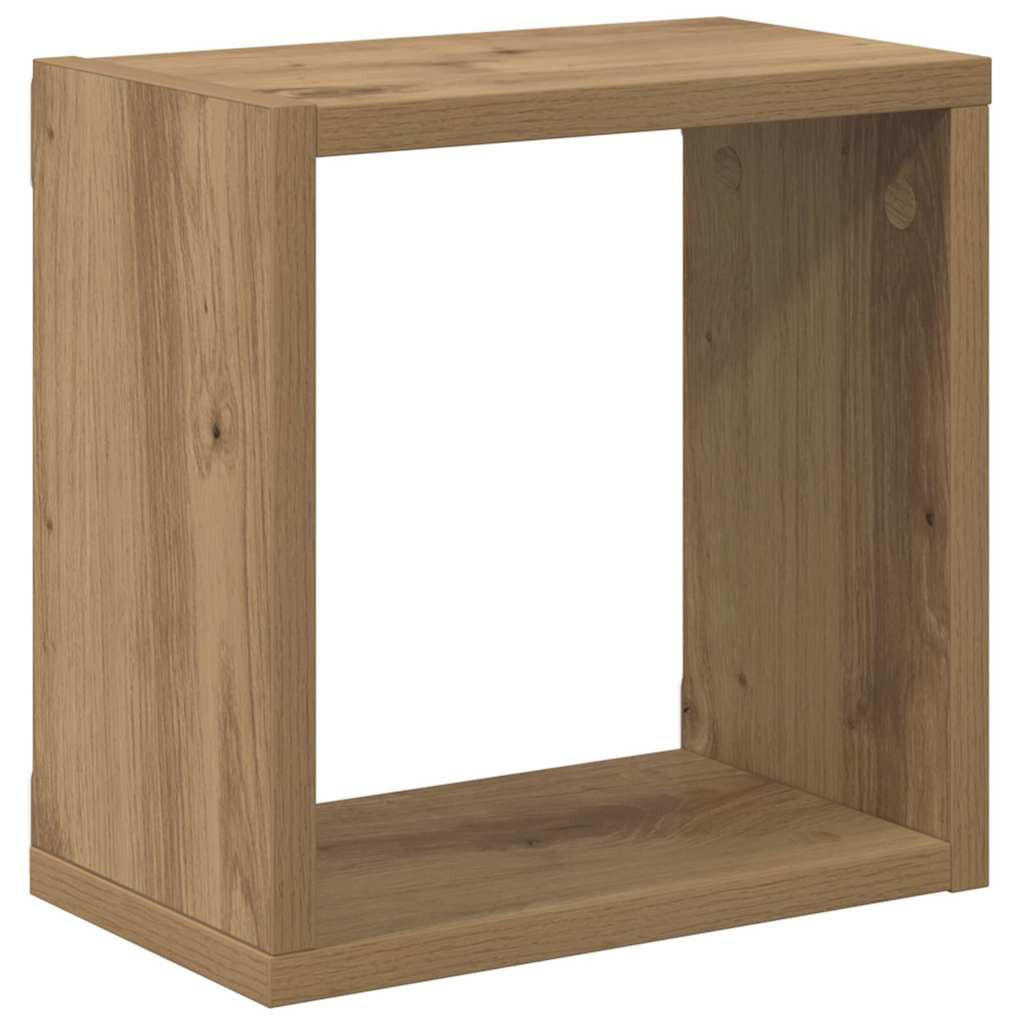 Fali Polcok 2 pcs kézműves tölgy 26 x 15 x 26 cm Faanyag