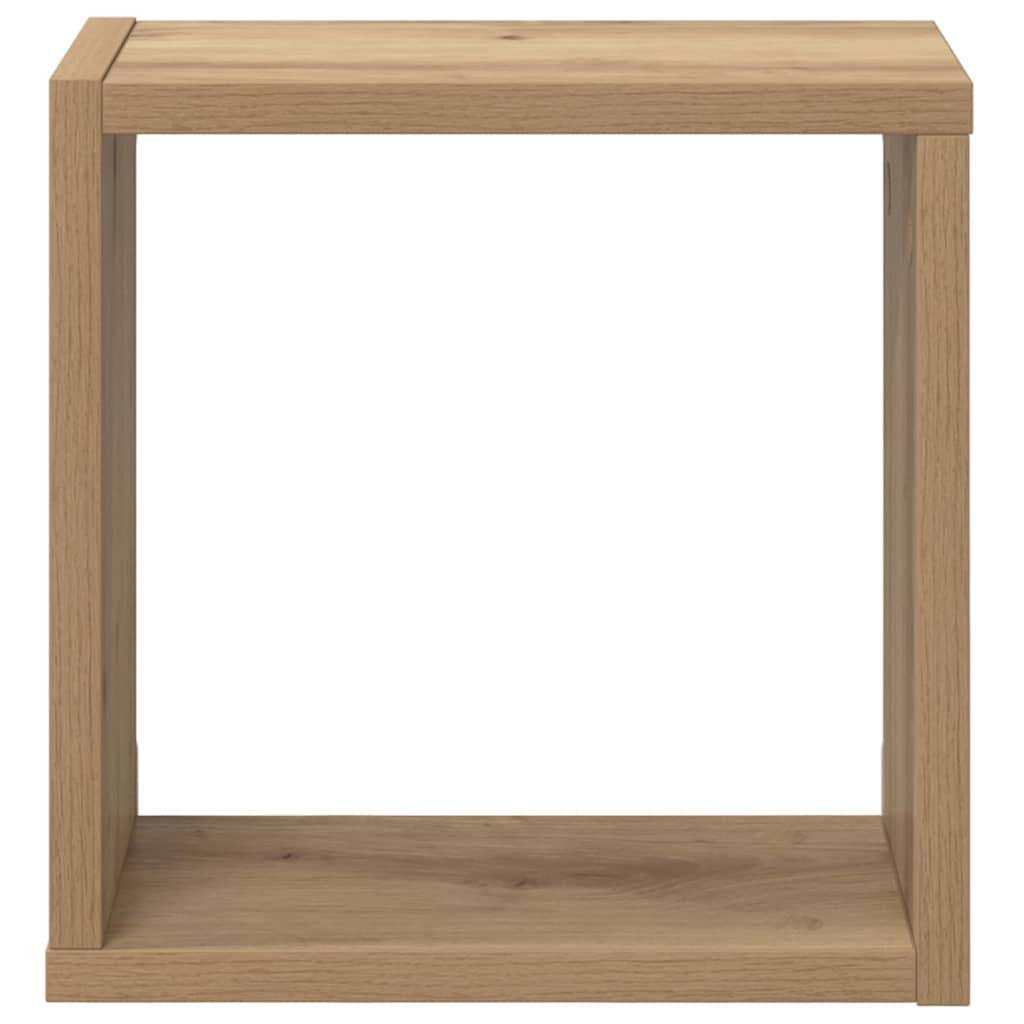 Fali Polcok 2 pcs kézműves tölgy 26 x 15 x 26 cm Faanyag