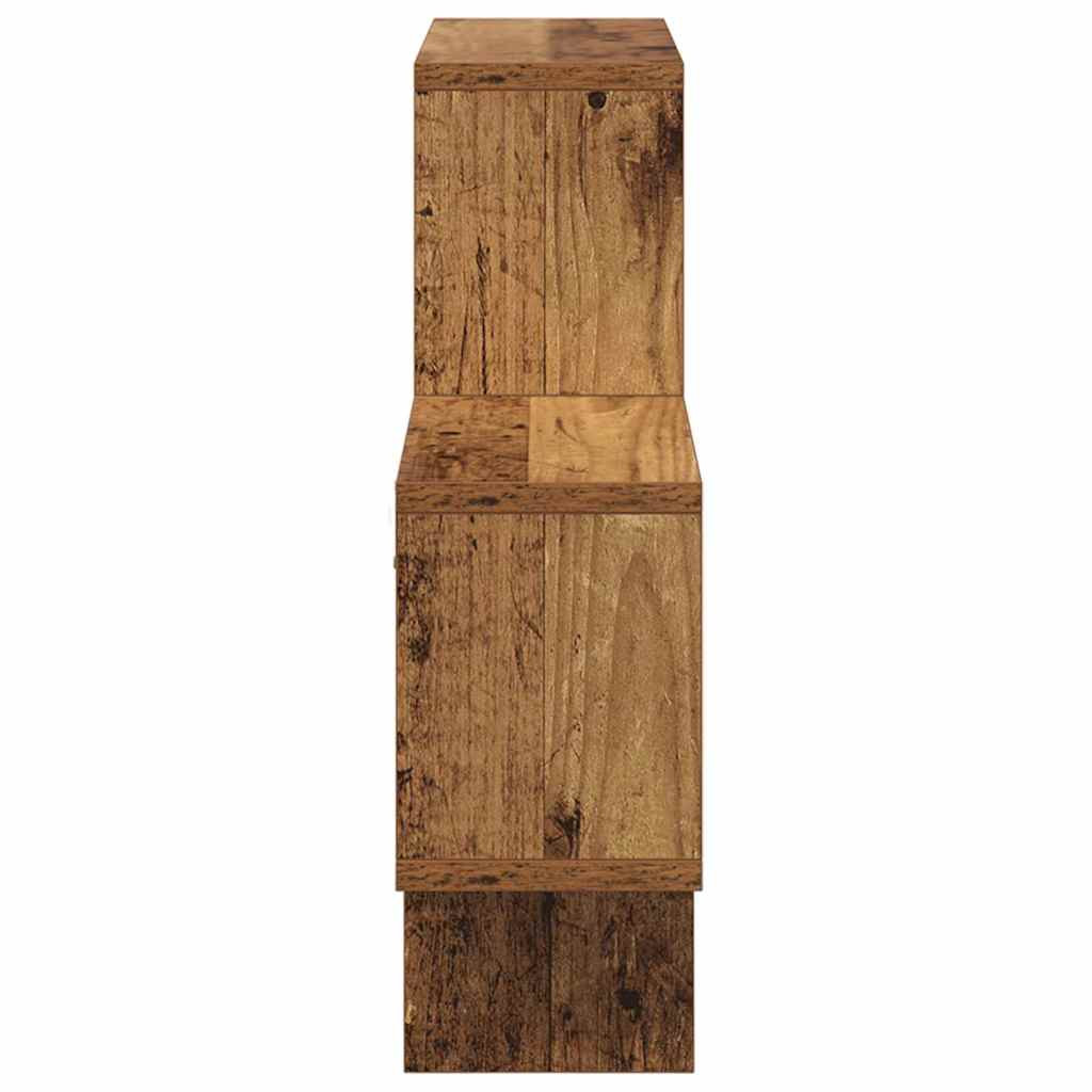 Falpolc polcokkal tárolóval Régi fa 82 x 15 x 51 cm Faanyag