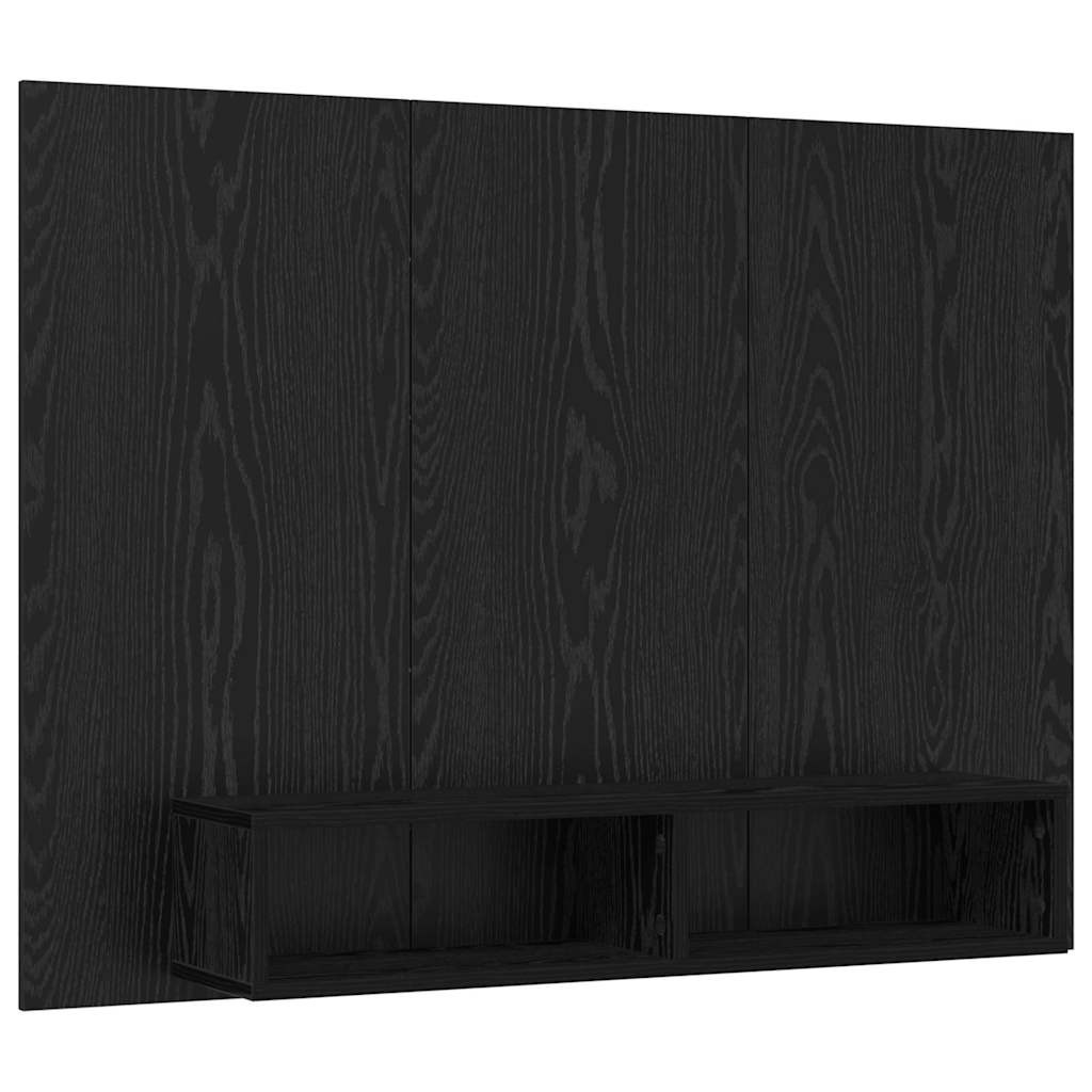 Fali TV Szekrény Musta tammi 120 x 23.5 x 90 cm Faanyag