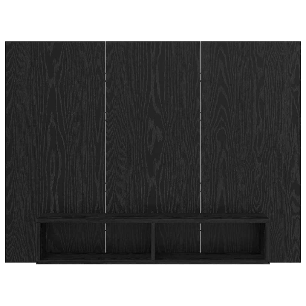 Fali TV Szekrény Musta tammi 120 x 23.5 x 90 cm Faanyag