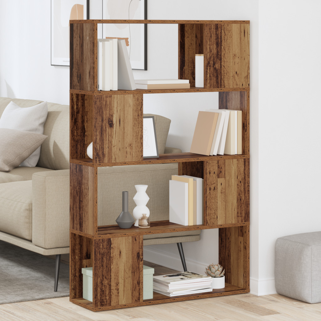 könyvespolc Régi fa Szerelt fa 80 x 24 x 124 cm Polc
