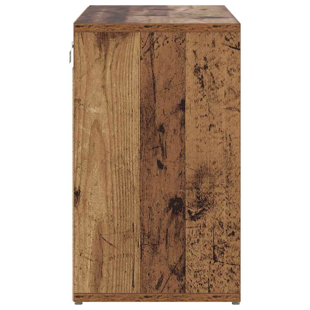 Cipősszekrény polcokkal Régi fa 77.5 x 30 x 51 cm Faanyag
