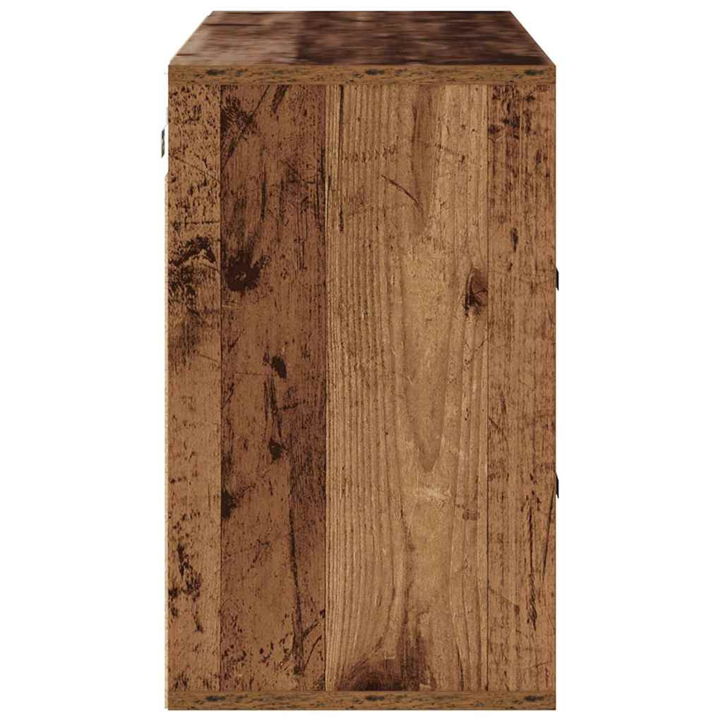 Cipősszekrény polcokkal Régi fa 103 x 30 x 51 cm Faanyag