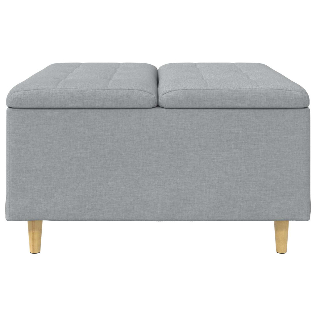 vidaXL Tároló oszmán párnával Világosszürke 80 x 80 x 45 cm szövet