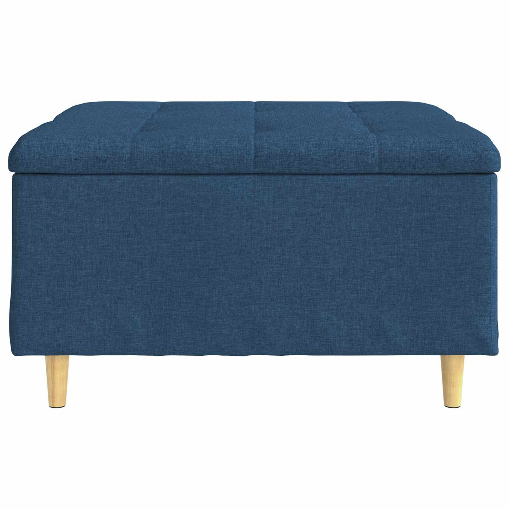 vidaXL Tároló oszmán párnával Kék 80 x 80 x 45 cm szövet