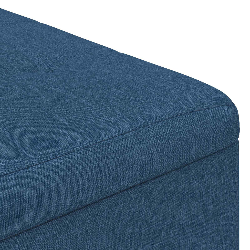 vidaXL Tároló oszmán párnával Kék 80 x 80 x 45 cm szövet